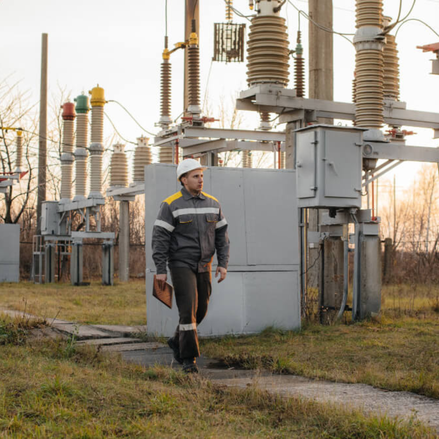 standing in front of transformer
